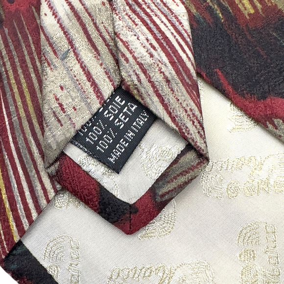 Mondo di Marco 100% Silk Dress Tie Made in Italy Bold Abstract Pattern 59" 3.75" - Picture 7 of 11